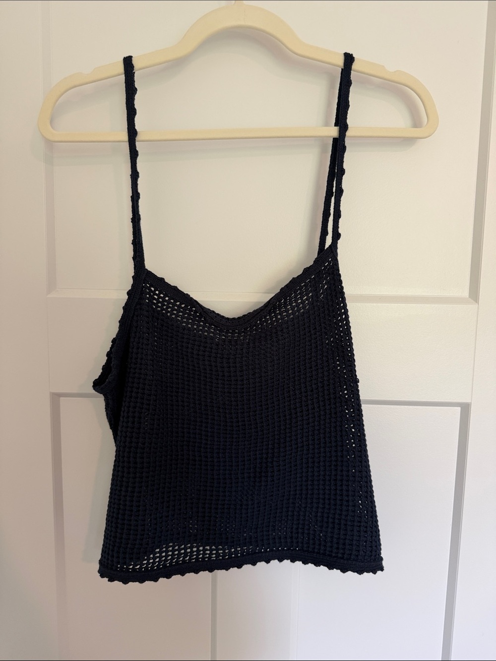 Navy blue Crochet Knit Cami Top - Women
